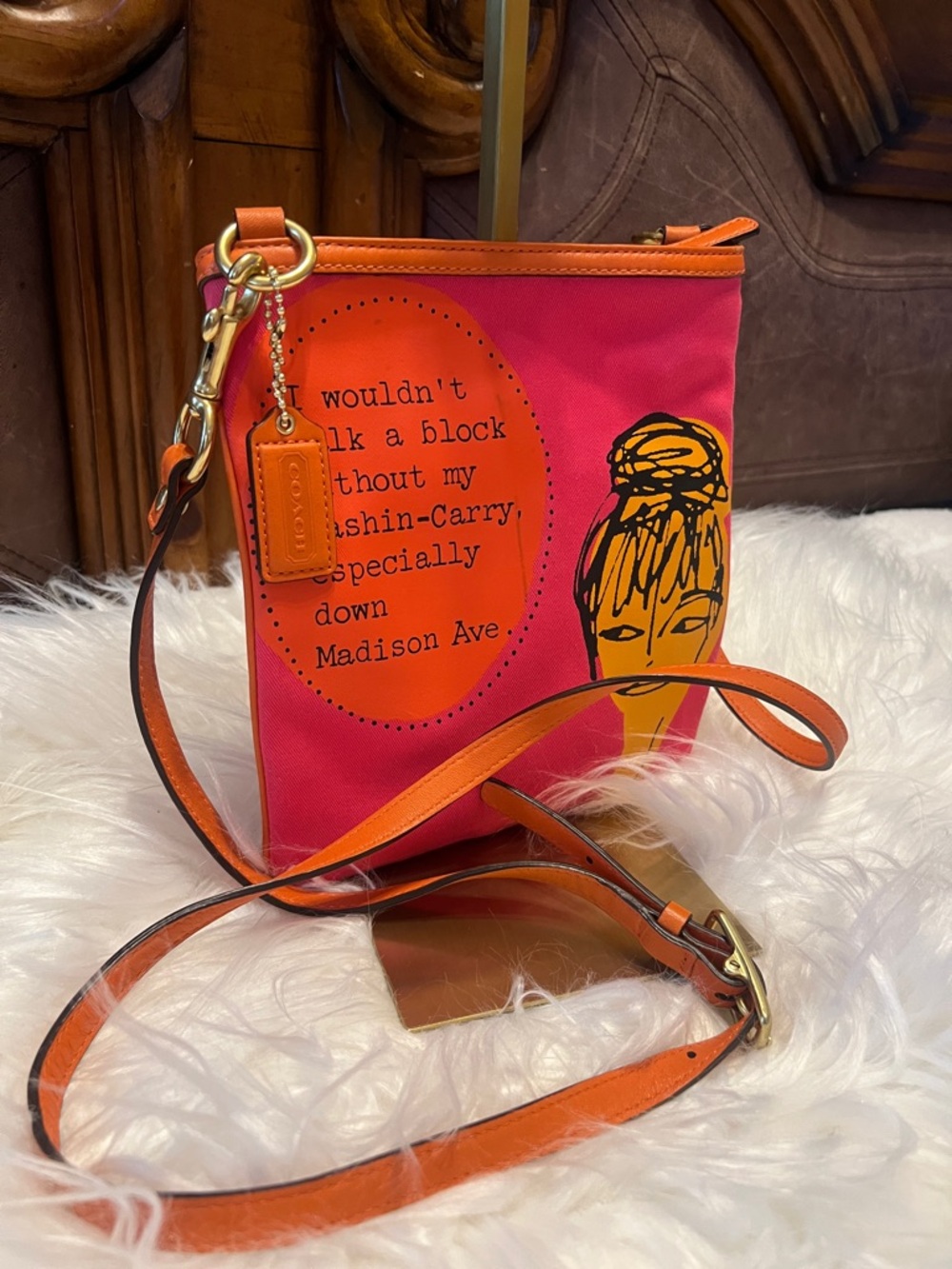 Coach NWOT Bonnie cashin canvas and leather strap Collection Crossbody bag - Picture 4 of 16
